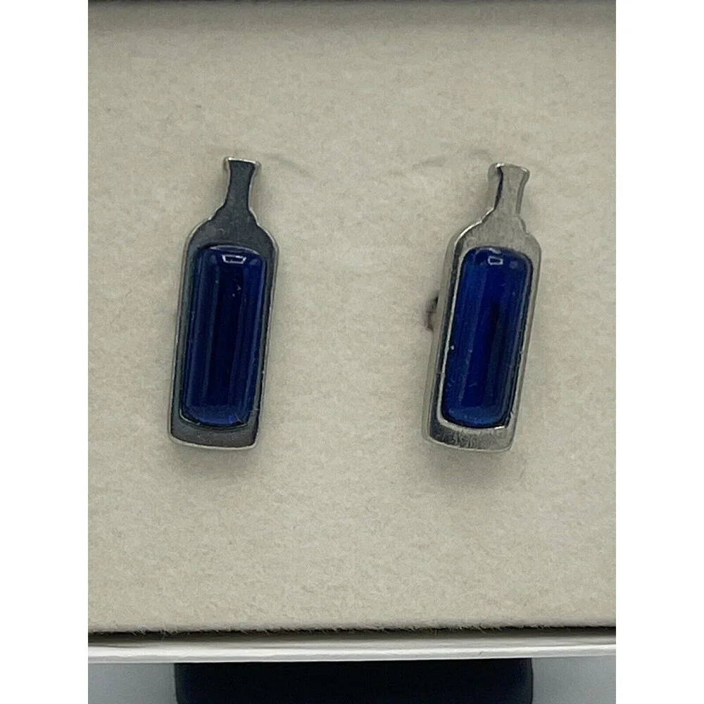 Men’s Blue Glass Bottle Cuff Links